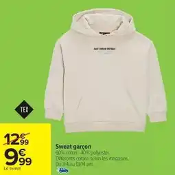 Carrefour Express Tex - sweat garçon offre