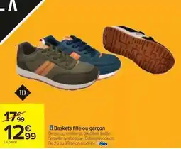 Carrefour Express Tex - baskets fille ou garçon offre