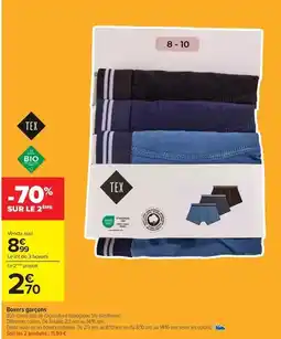 Carrefour Express Tex - boiers garçons offre