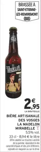 Intermarché Hyper Signal - bière artisanale des vosges offre