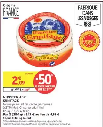 Intermarché Hyper Ermitage - munster aop offre