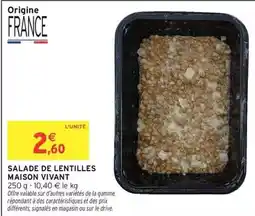 Intermarché Hyper Signal - salade de lentilles offre
