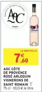Intermarché Hyper Aoc - aoc côte de provence rosé arlequin offre