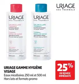 Auchan Parapharmacie Uriage gamme hygiène visage offre