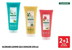 Auchan Parapharmacie Klorane gamme gels douche offre