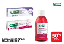Auchan Parapharmacie G.u.m gammes dentifrices et bains de bouche offre