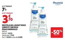 Auchan Parapharmacie Mustela gel lavant doux corps et cheveux peaux normales offre
