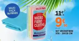 E.Leclerc Set microfibre x50 - 30x30cm offre