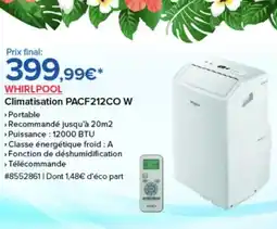 Costco WHIRLPOOL Climatisation PACF212CO W offre