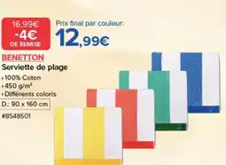 Costco BENETTON Serviette de plage offre