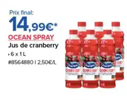 Costco OCEAN SPRAY Jus de cranberry offre