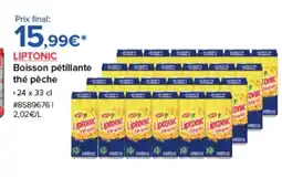 Costco LIPTONIC Boisson pétillante thé pêche offre