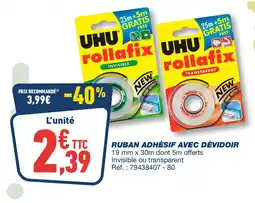 Bureau Vallée Ruban adhésif avec dévidoir offre