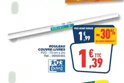 Bureau Vallée Rouleau couvre-livres offre