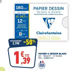 Bureau Vallée Papier a dessin blanc offre