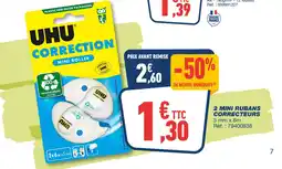 Bureau Vallée 2 Mini rubans correcteurs offre