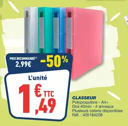 Bureau Vallée Classeur offre