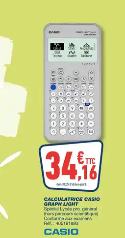 Bureau Vallée CASIO Calculatrice graph light offre