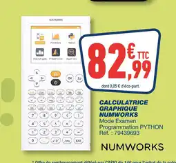 Bureau Vallée Calculatrice graphique numworks offre