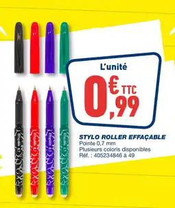 Bureau Vallée Stylo roller effaçable offre