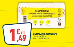 Bureau Vallée 5 rubans adhésifs offre