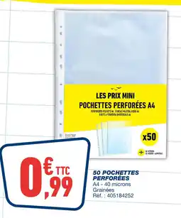 Bureau Vallée 50 pochettes perforées a4 offre