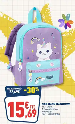 Bureau Vallée Sac baby caticorn offre