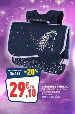 Bureau Vallée Cartable cheval offre