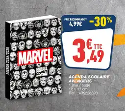 Bureau Vallée Agenda scolaire avengers offre