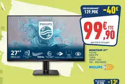 Bureau Vallée PHILIPS Moniteur 27" offre