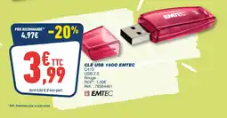 Bureau Vallée Clé usb 16go emtec offre
