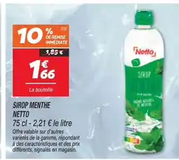 Netto NETTO Sirop menthe offre