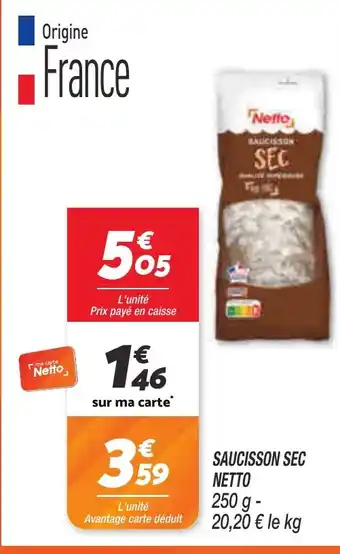 Netto NETTO Saucisson sec offre