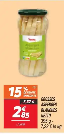 Netto NETTO Grosses asperges blanches offre