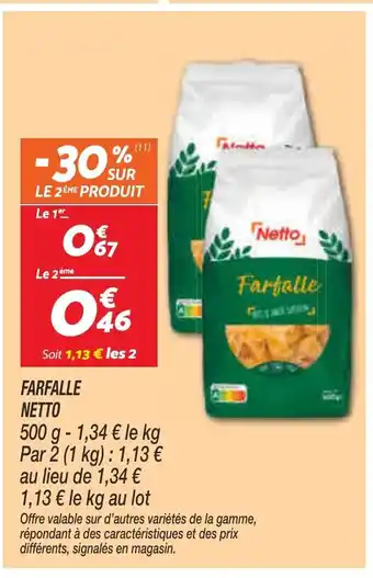 Netto NETTO Farfalle offre
