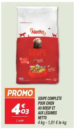 Netto NETTO Soupe complète pour chien au boeuf et aux légumes offre
