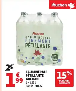 Auchan AUCHAN Eau minérale pétillante offre