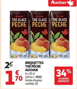 Auchan AUCHAN Briquettes the pêche offre