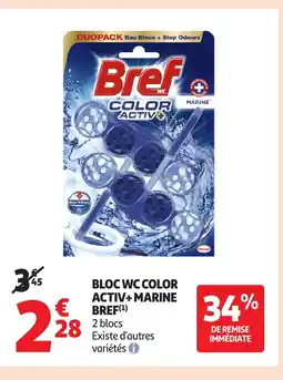 Auchan BREF Bloc wc color activ+ marine offre