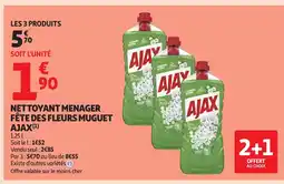 Auchan AJAX Nettoyant menager fête des fleurs muguet offre