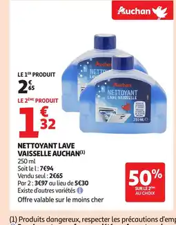 Auchan AUCHAN Nettoyant lave vaisselle offre
