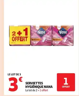 Auchan NANA Serviettes hygiènique offre