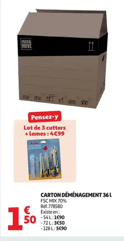 Auchan Carton déménagement offre