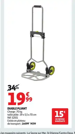 Auchan Diable pliant offre