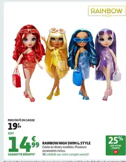 Auchan Rainbow high swim & style offre