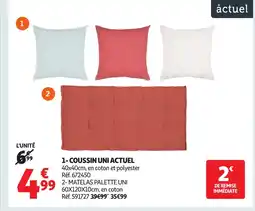 Auchan ACTUEL Coussin uni offre