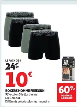 Auchan FREEGUN Boxers homme offre