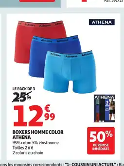 Auchan ATHENA Boxers homme color offre