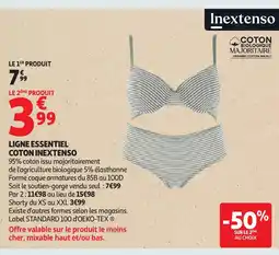 Auchan INEXTENSO Ligne essentiel coton offre