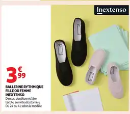 Auchan INEXTENSO Ballerine rythmique fille ou femme offre